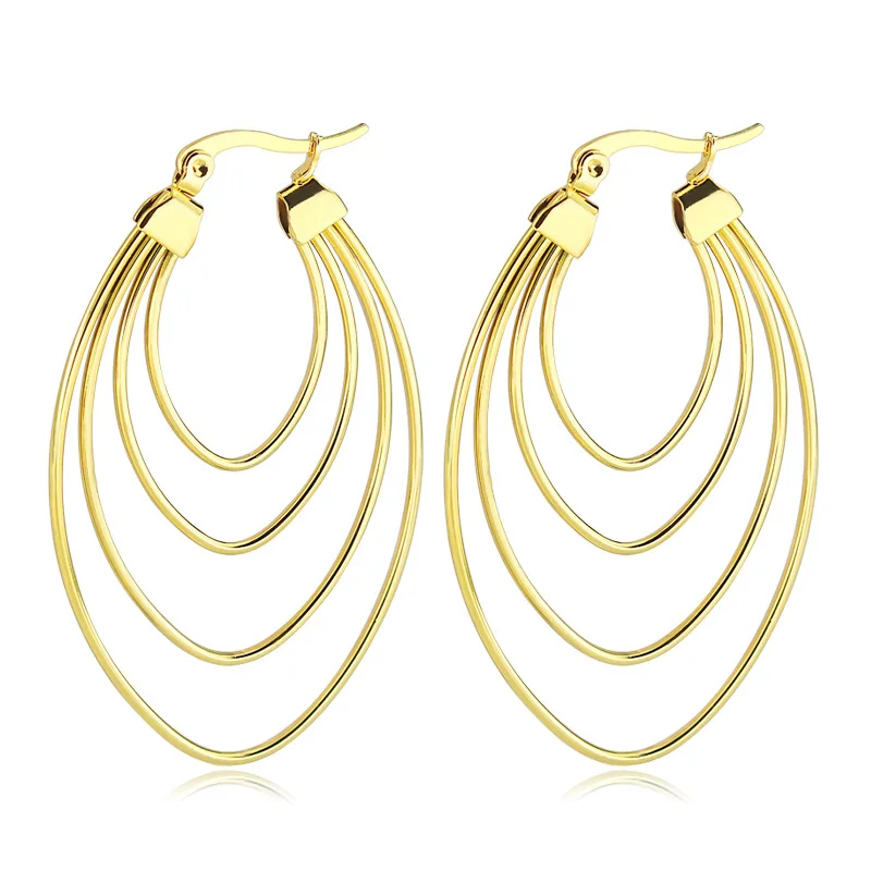 

2021 New Arrival Hot Fashion Irregular Earrings Delicate Line Earrings Brief Gold Pendant Earrings for Women