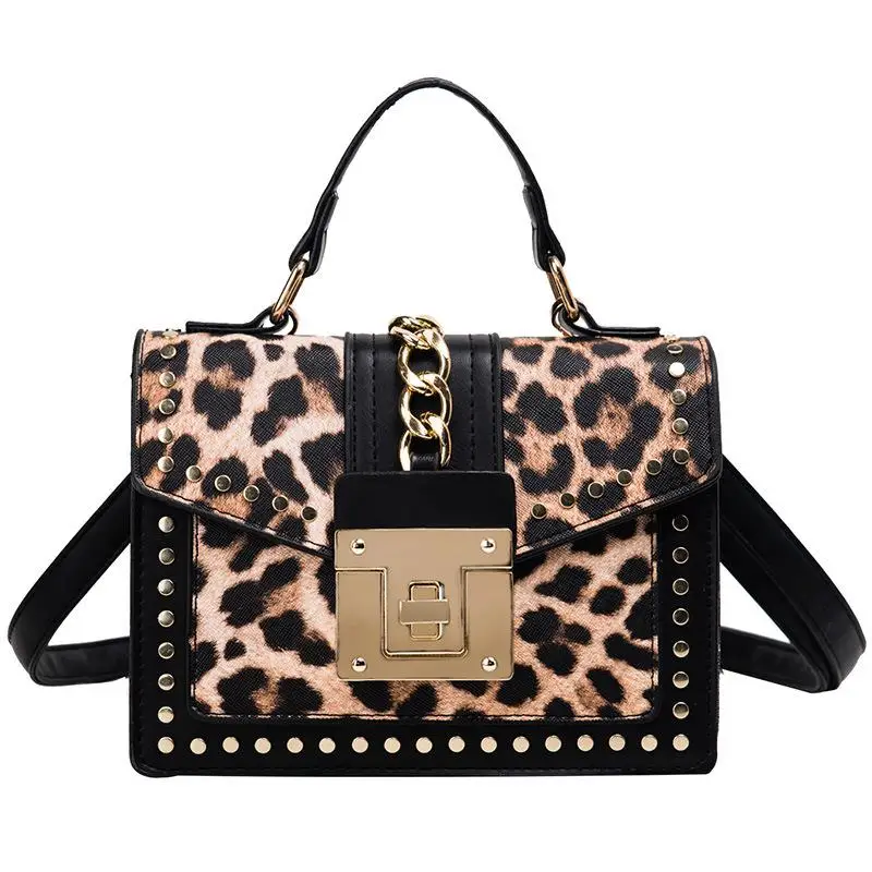 

2021 New Leopard Print PU Leather Female Totes Messenger Bags Luxury Shoulder Bag Women Purses and Handbags Fashionable