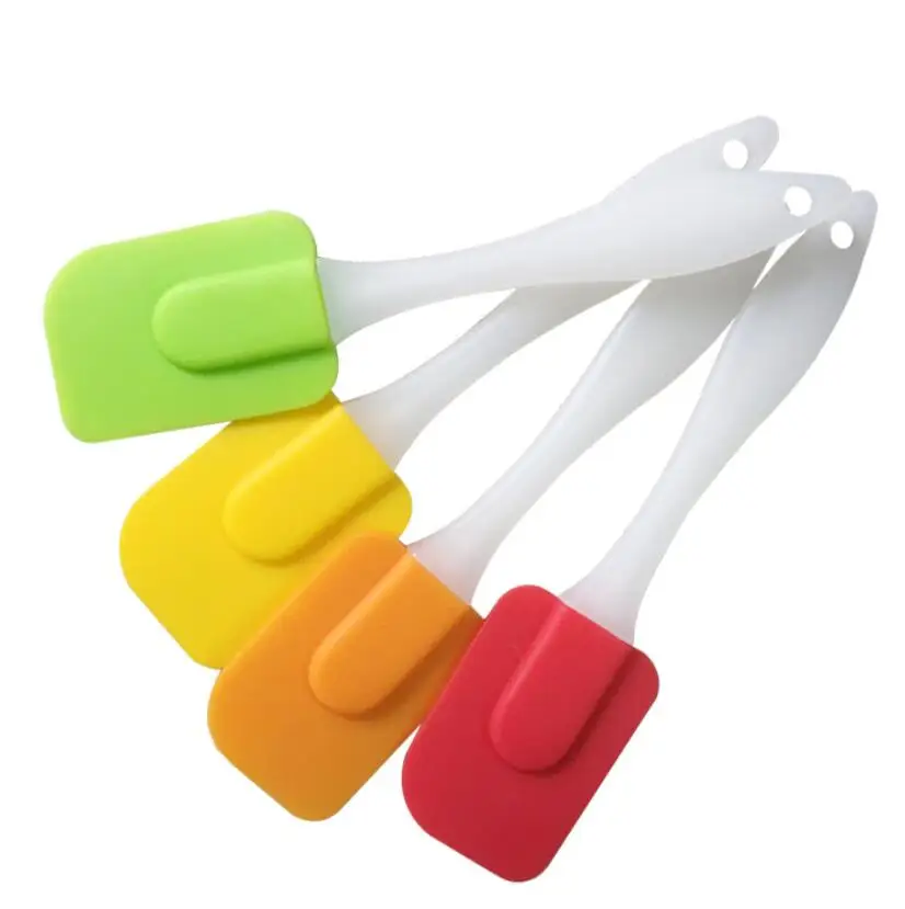 

Wholesale Amazon Best-Selling Pretty Colorful Soft And Not Deformed Baking Silicone Cake Scraper, Light green,orange,red,sky blue and yellow