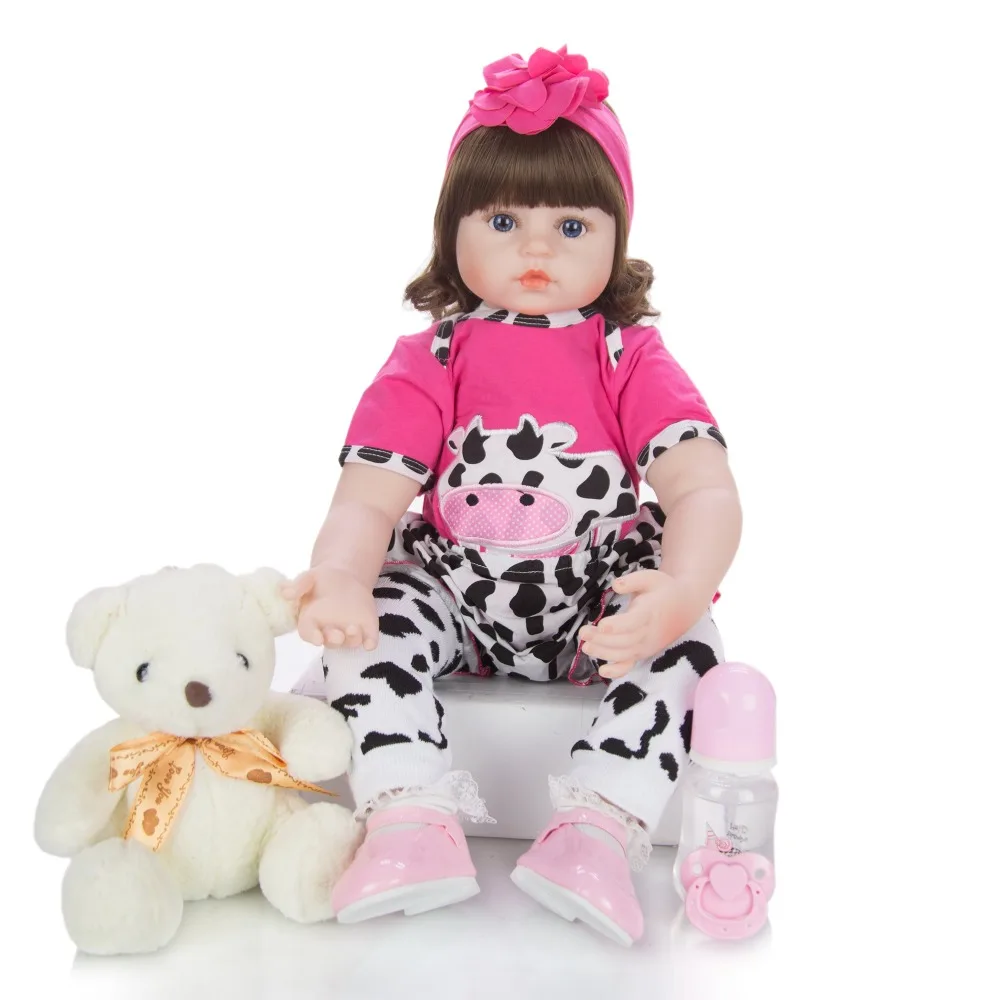 

24 inch Lifelike Princess Girl Doll Reborn Silicone Soft Cotton Body Preemie Baby Doll Toy for Kid Xmas Gift Menina Brinquedos
