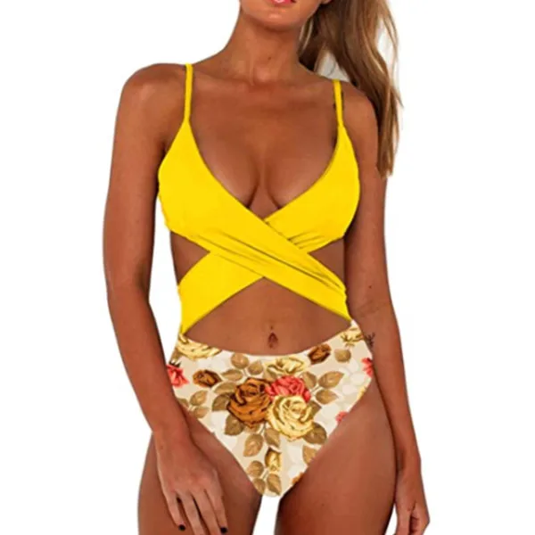 

Happy Wind 8 High Quality One Piece Women Sexy Criss Cross High Waisted Cut Out Monokini Swimsuits