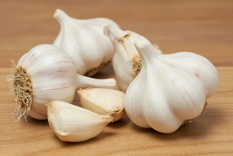 Properly cured garlic bulbs ready for storage - showing healthy wrappers and firm cloves
