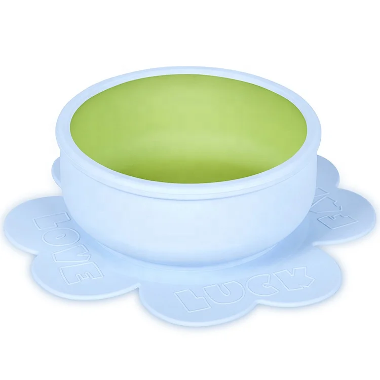 

Termichy Flower Shape First Stage Self-Feeding Toddler Snack Food BPA-Free Suction Silicone Baby Bowl