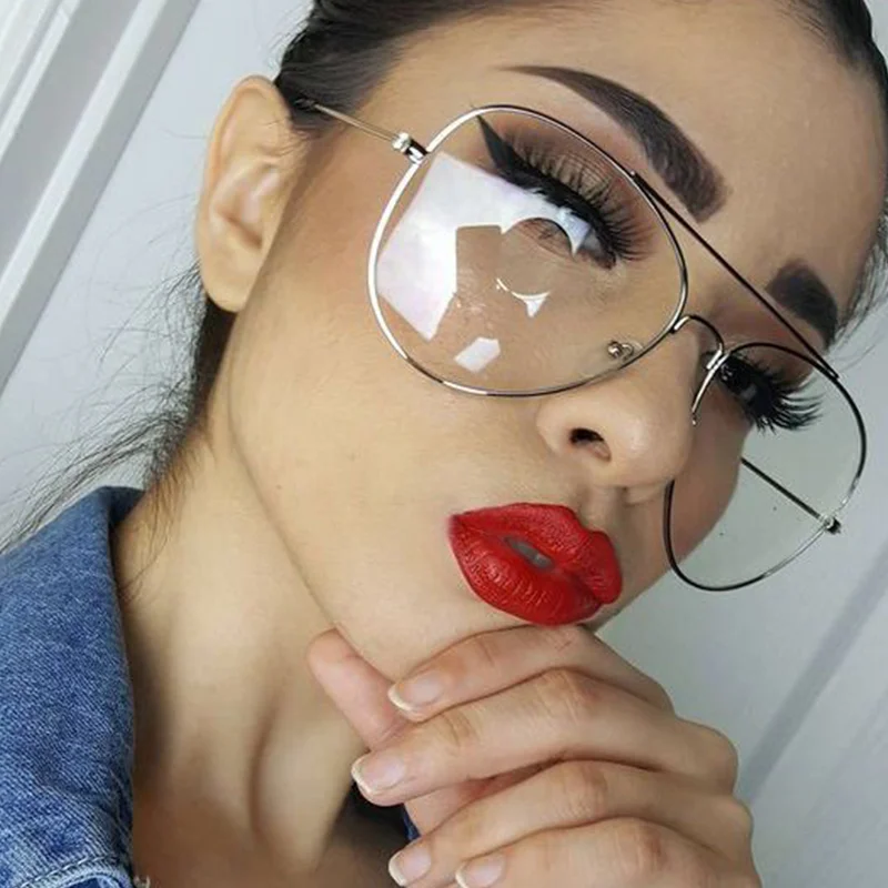 

Finewell Fashion unisex oversized eyeglass frames metal frames for office desks thin eyeglass frame