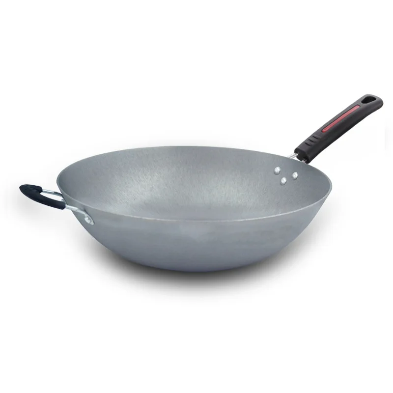 

Factory sale Chinese style high quality non-stick cast iron wok with handle