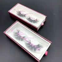 

3d high quality mink lashes fake eyelashes empty box packing false 25 mm eyelashes