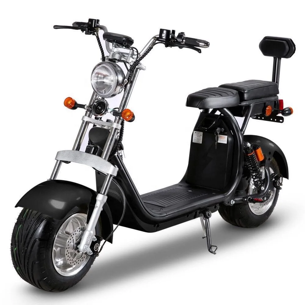 citycoco coc eec e scooter fat tire 2000w citycoco electric scooter europe warehouse 2000w, Black