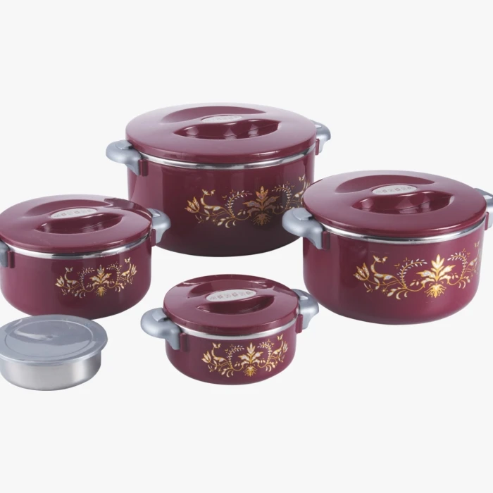 

Portable insulated stainless steel inner food storage 5 sets