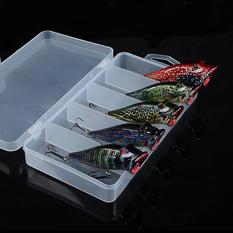 

Manufacturers direct High Quality Low Price popper Fishing Lure set 12.4g/80mm Peche Bass Pike Trolling Pesca Fishing Tackle, 5 colors