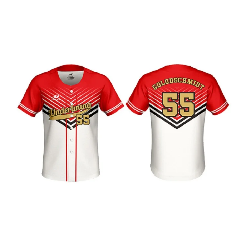 black red and white baseball jersey