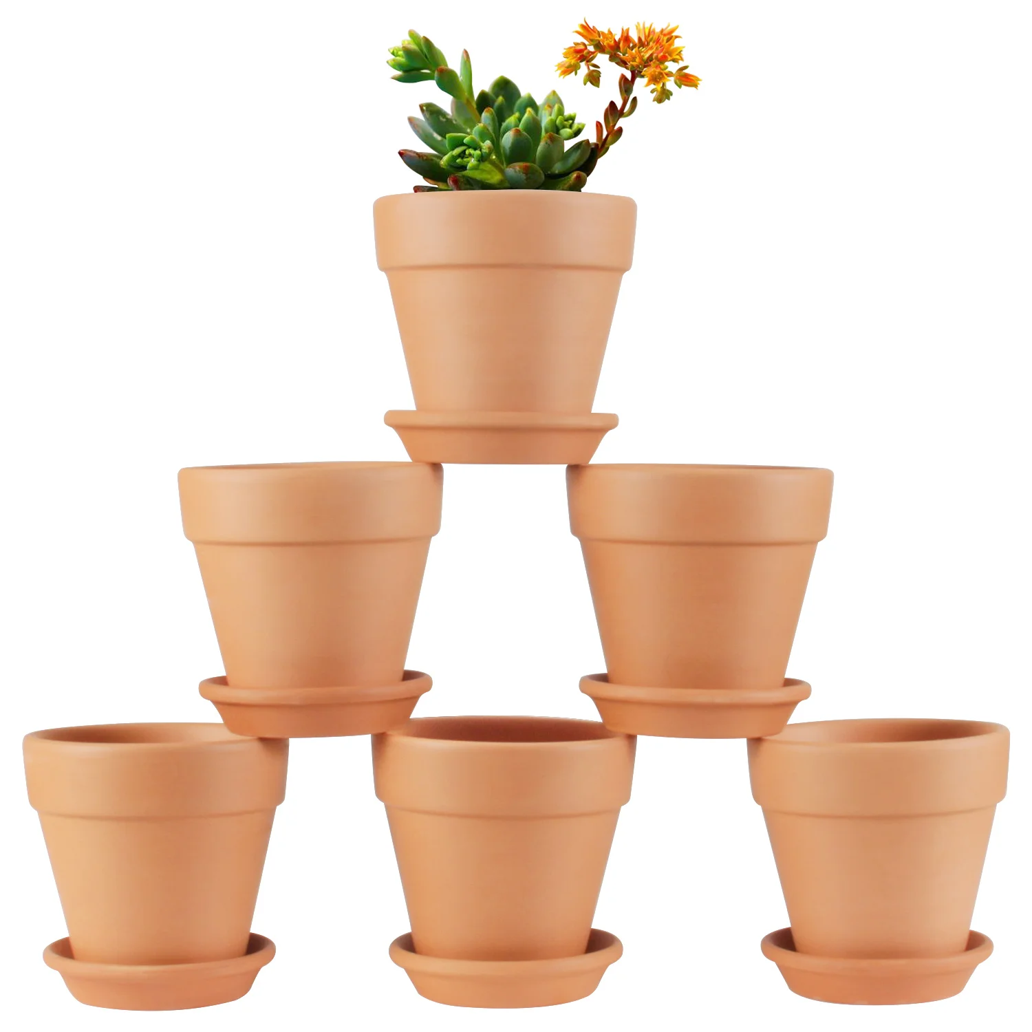 

Terracotta pots plant pot shallow clay pots home garden decoration Gardener, Brown