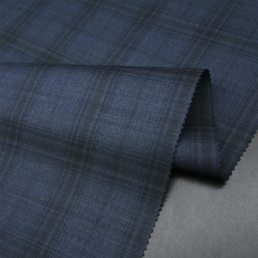 Soft STOCK Suit Wool Worsted Merino Wool Polyester Fabric Italian Suit Fabric Wool Blend Fabric
