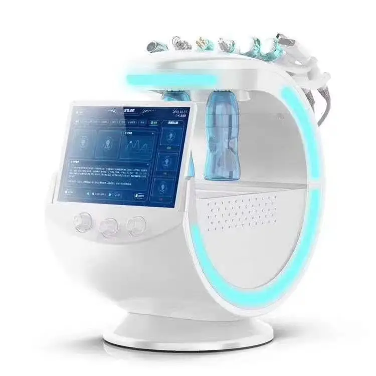 

2020 New RF Aqua Skin Scrubber Dermabrasion Hidra Facial Machine with skin analysis Smart Ice Blue Ultrasonic microdermabrasion