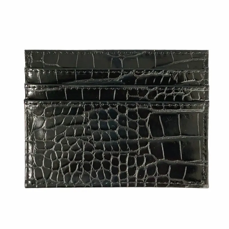 

Classic Crocodile Pattern Card Holder Men Women Genuine Leather Leather Credit Card Case ID Card Holder Wallet Purse Pouch