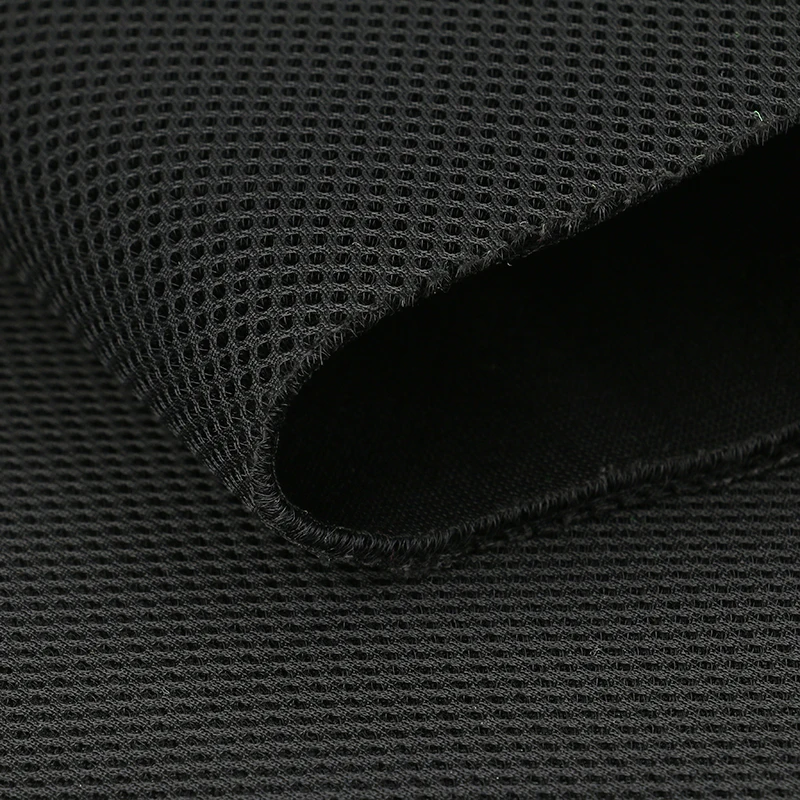 
black 3d air sandwich three layers mesh fabric 