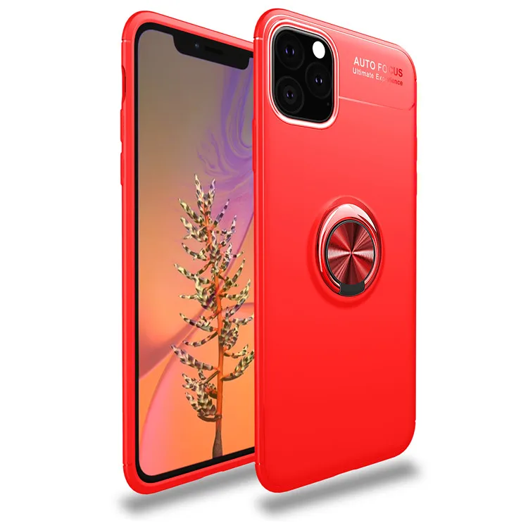 2019 For iPhone 11 Pro Case with Ring Magnetic Kickstand Case Finger Ring Phone Case