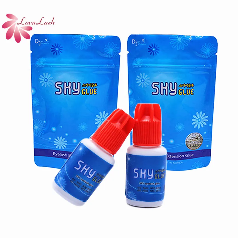 

LavaBeauty Korean original Sky Glue 1-2s dry time Eyelash Extensions Adhesive with sealed bags sky lash glue