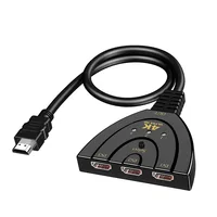 

4K*2K 3D Mini 3 Port HDMI 1.4 Switch 4K Switcher HDMI Splitter 1080P 3 in 1 out Port Video Hub Adapter for DVD HDTV Xbox PS3 PS4