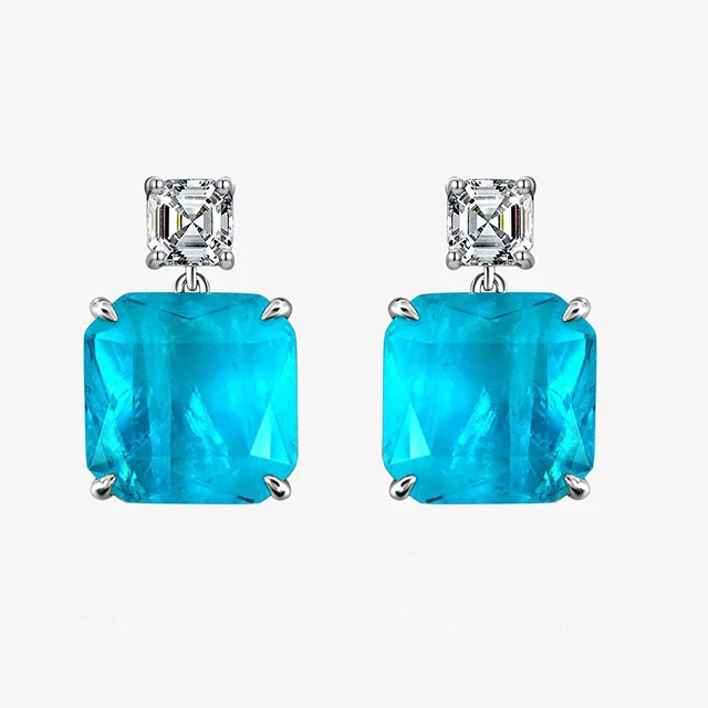 

925 sterling silver earrings paraiba blue earrings for women
