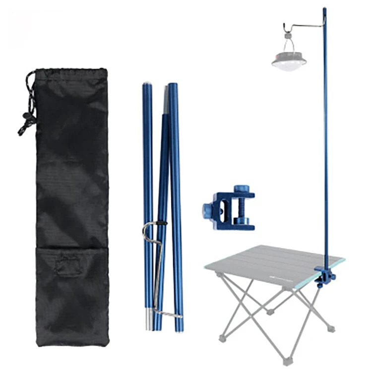 

Outdoor camping aluminum alloy navy blue portable folding camping lamp bracket