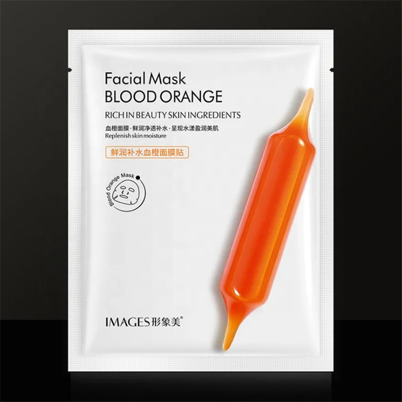 

Niacinamide Blood Orange Essence Brightening Anti-Wrinkle Face Mask Moisturizing Spots-Lightening Mask OEM Private Label