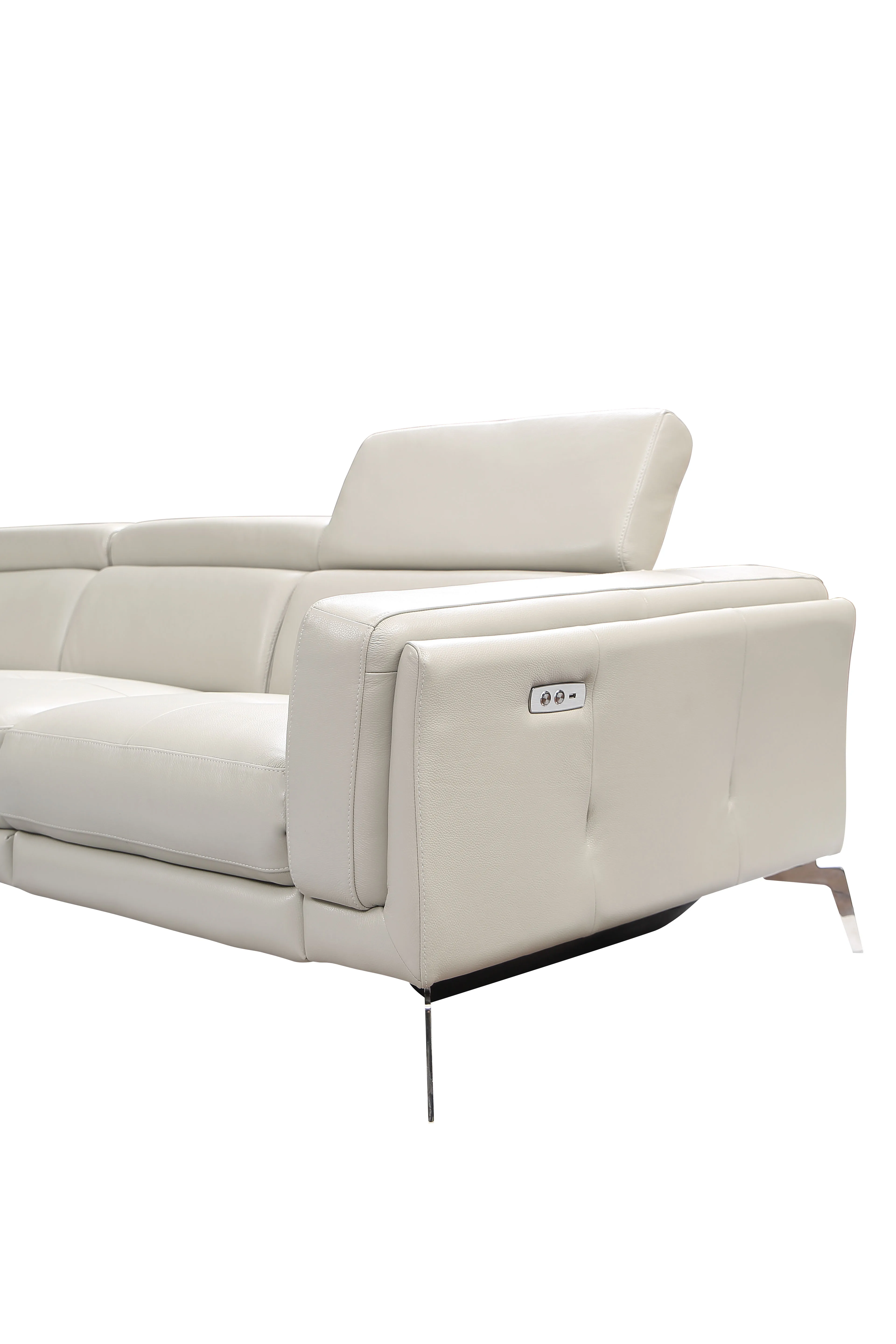 Modern Style C Shaped Furniture Italian Leather Couch Sectional Sofa