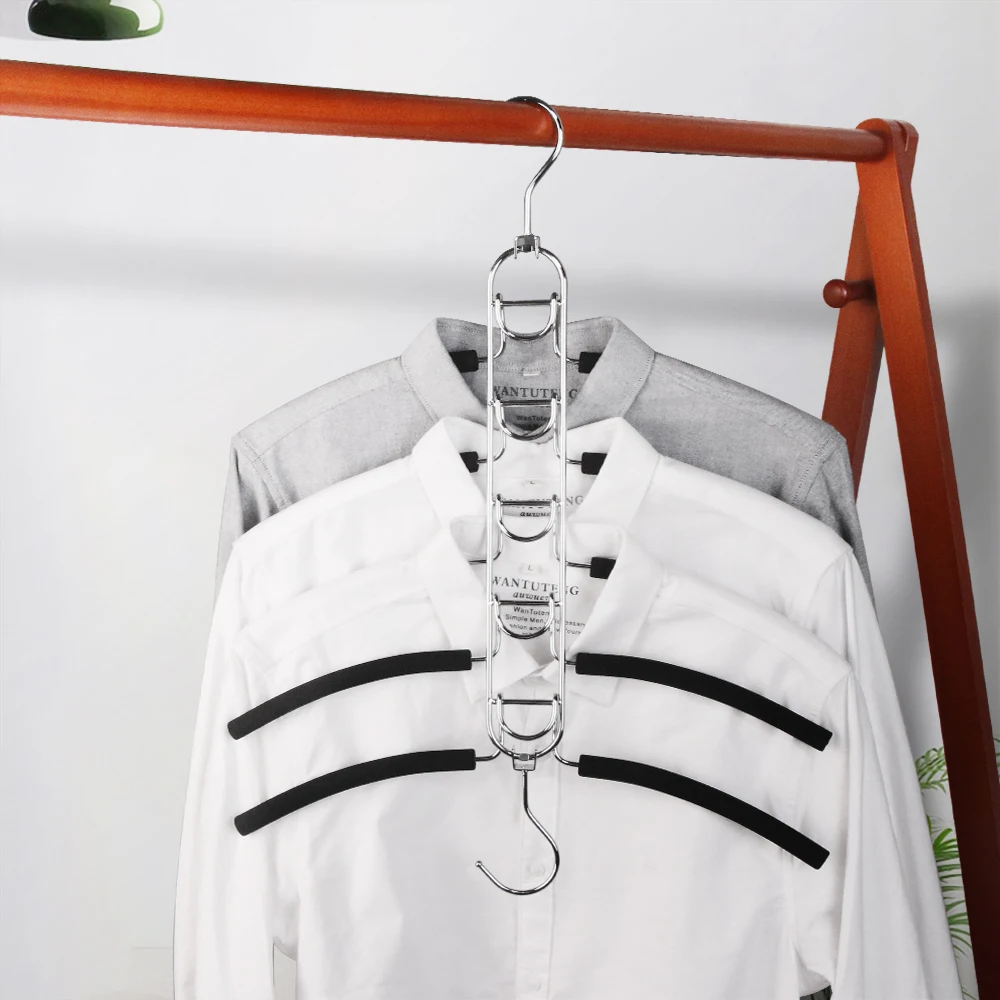 

Wholesale metal magic cloth hanger for custom suit clothing hangers, Black