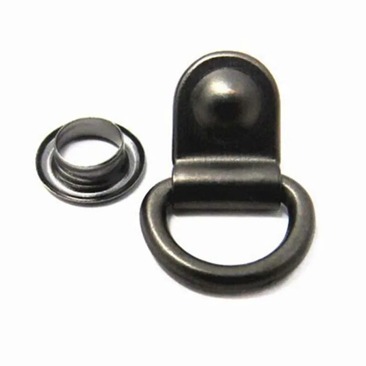 

Gunmetal ring hook Metal D-ring Shoe Lace Eyelet, Gun metal