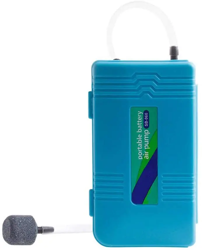 

Battery Oxygen Pump Aquarium, Portable Air Pump Aquarium Standby Oxygen Pump SB960, Blue