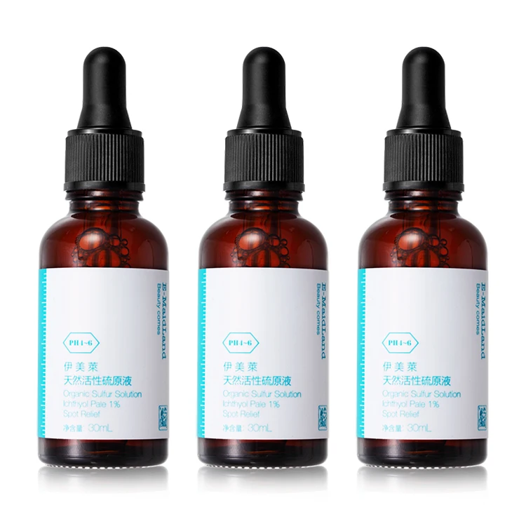 

Original 30ml skin care Anti-inflammatory 1% Organic Sulfur Spot Relief face acne scars serum private label