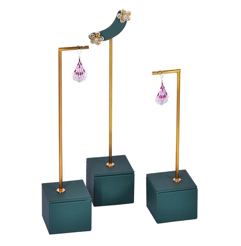 

FORTE Metal Designer Earring Holder Stand Holding Earrings Set With Display Rack, Gold