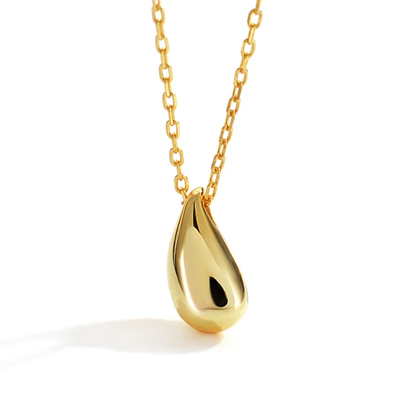 

2024 Tear Drop Necklace Waterdrop Pendant Stainless Steel Waterproof Minimalist Best Friend Birthday Gifts Gold Silver Necklace