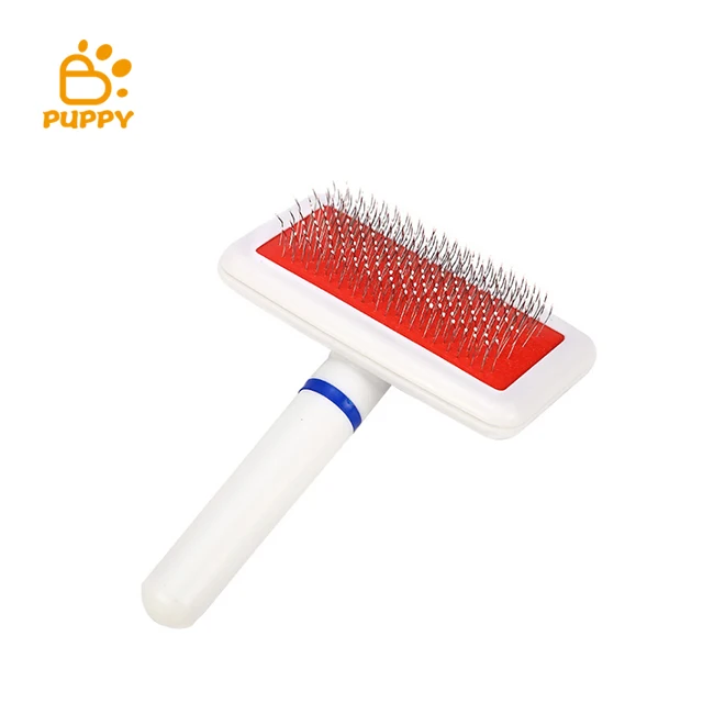 

Pet Grooming Brush Comb Dog Self Cleaning Slicker Open Knot Shaving Comb Pet Dog Fur Shedding Brush, As stanrard
