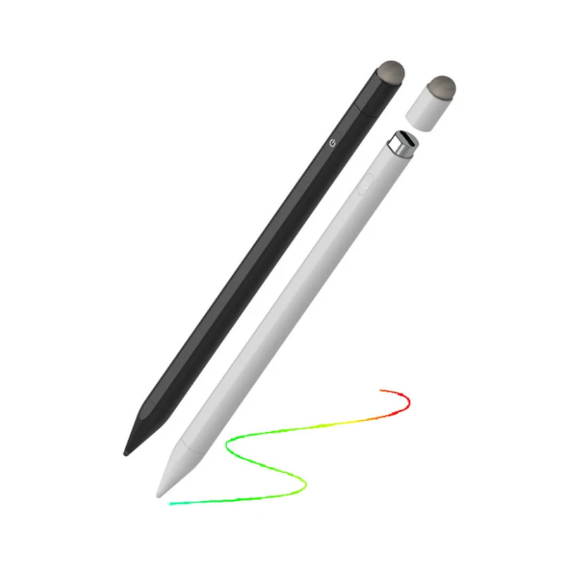 

Wholesale P4 2 in 1 active capacitive touch screen drawing pencil precision fine point tip stylus pen for ipad tablet, White /black/oem