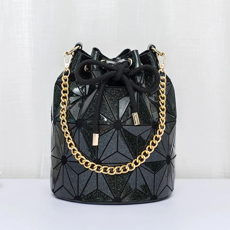 

New geometric shoulder bag women's rhombus crossbody folding bag starry bucket bag trendy women's handbag