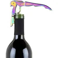 

colorful rainbow stainless steel waiters double hinge wine opener corkscrew