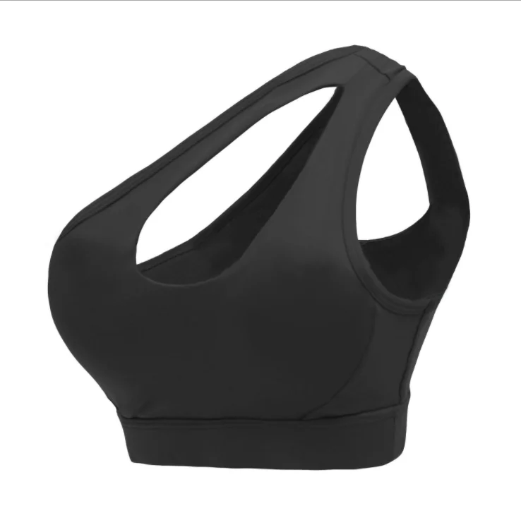 Factory Directly High Quality 300gsm Fabric One Shoulder Gym Sports Bra ...