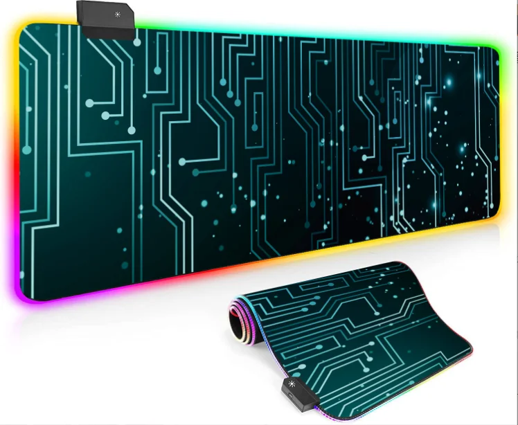 

LED luminous mouse pad RGB large table mat esports games magic color computer mouse pad wholesalers, Customized color