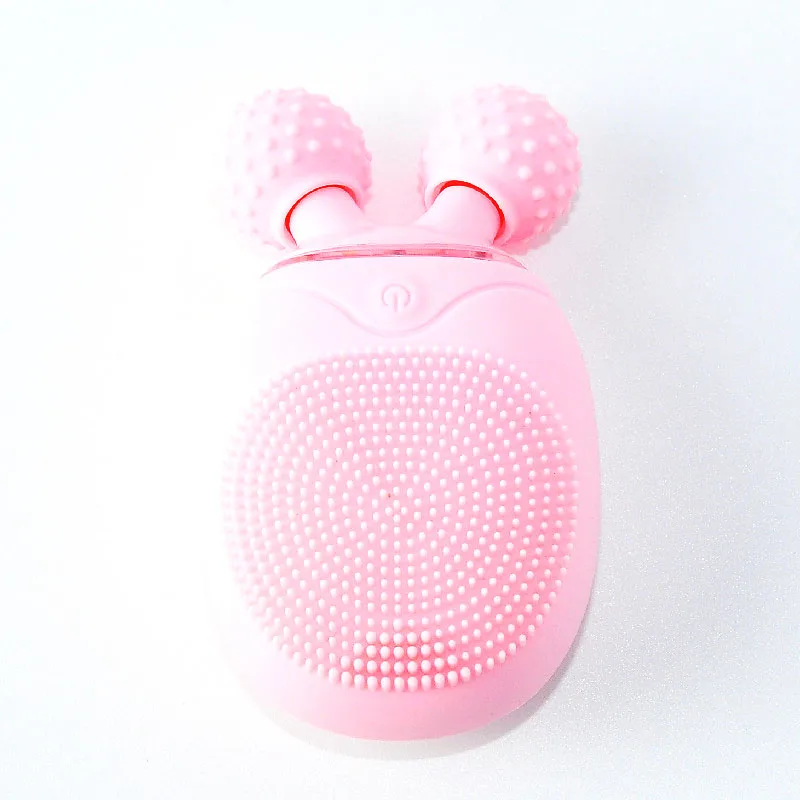 

Waterproof Sonic Vibrating chargeable Silicone Massaging Face Brush Deep Cleansing Facial Cleansing Brush