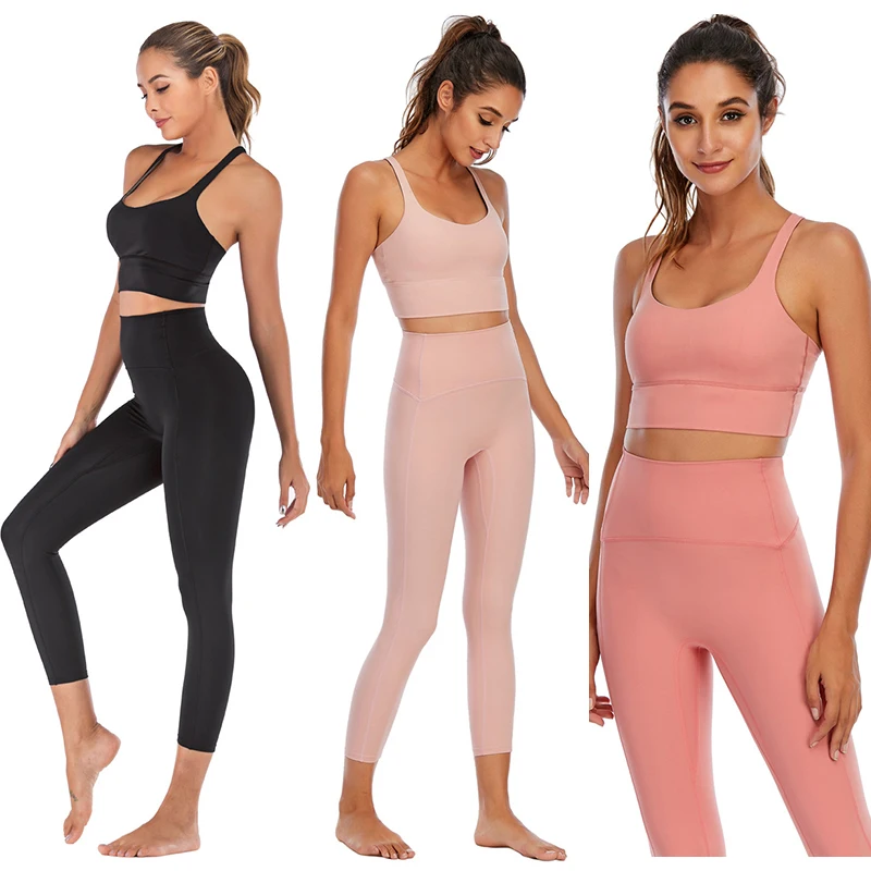 

2 Piece Pant Set Women Set Female Fitness Suit For Yoga Clothes High Waist Gym Workout Sportswear Gym Sports Clothing
