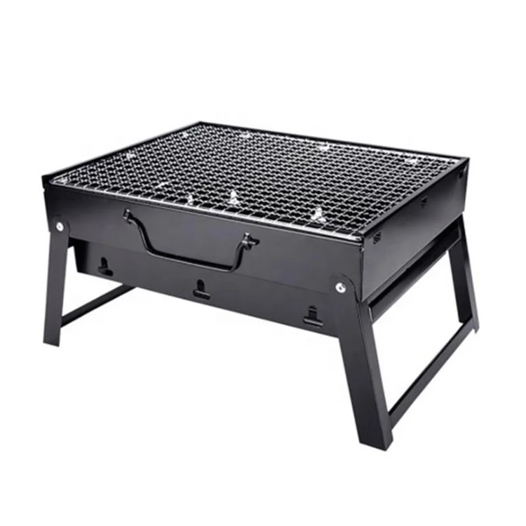 

2021 Two sizes folding barbeque grill carbon oven camping cooker outdoor grill, Black