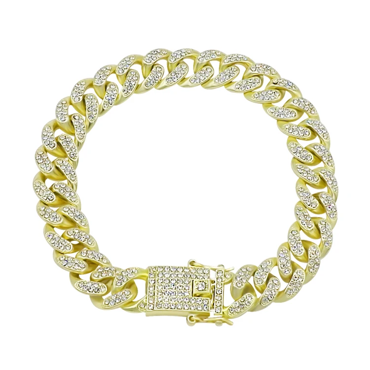 

gold plated diamond crystal alloy cuban chain link foot anklet, Gold/silver/rose gold