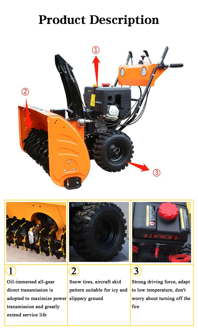 5.5hp 6.5hp 13hp Manual Loncin Engine Gasoline Snow Thrower Buy Ce