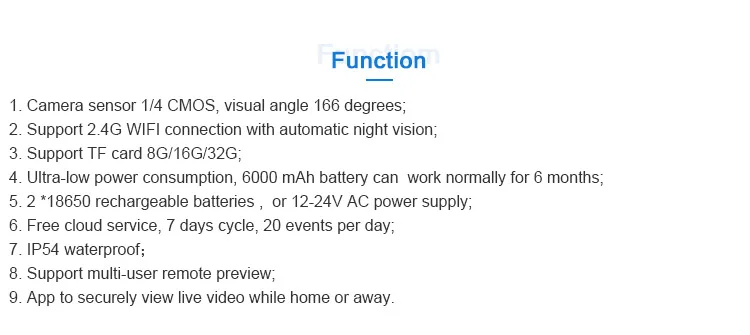 Home Security CCTV 1080P Battery Wireless Camera Outdoor 
