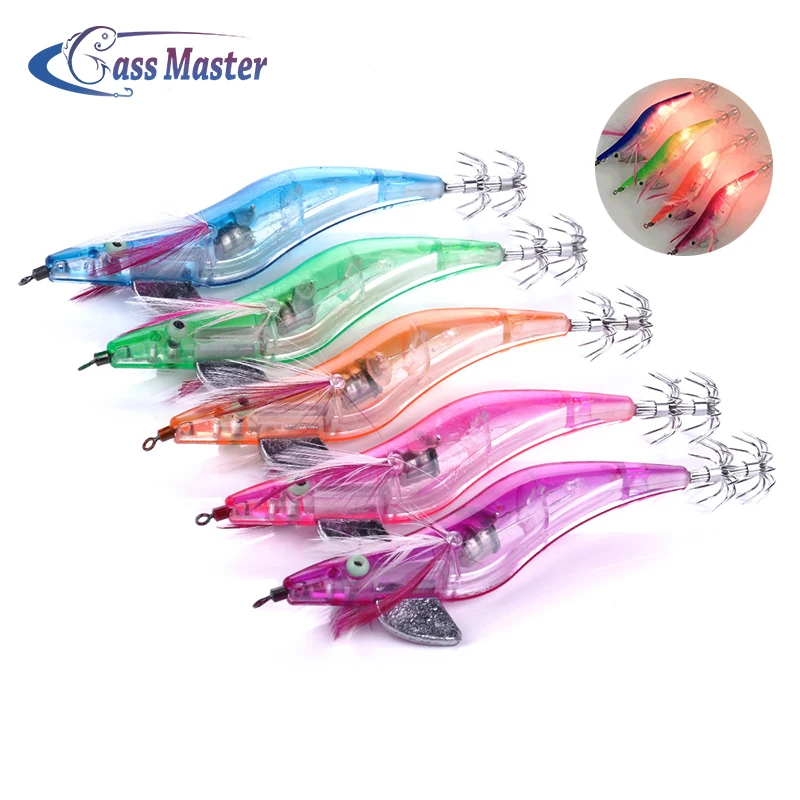 

Bassmaster 12.2g 10cm shrimp lure led light fishing lure electronic fishing lure bait