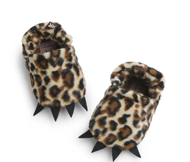 
Baby Boys Girls Soft Plush Slippers Bear PAW Animal Boots Toddler Infant Crib Shoes Winter House Shoes furry cotton boots 