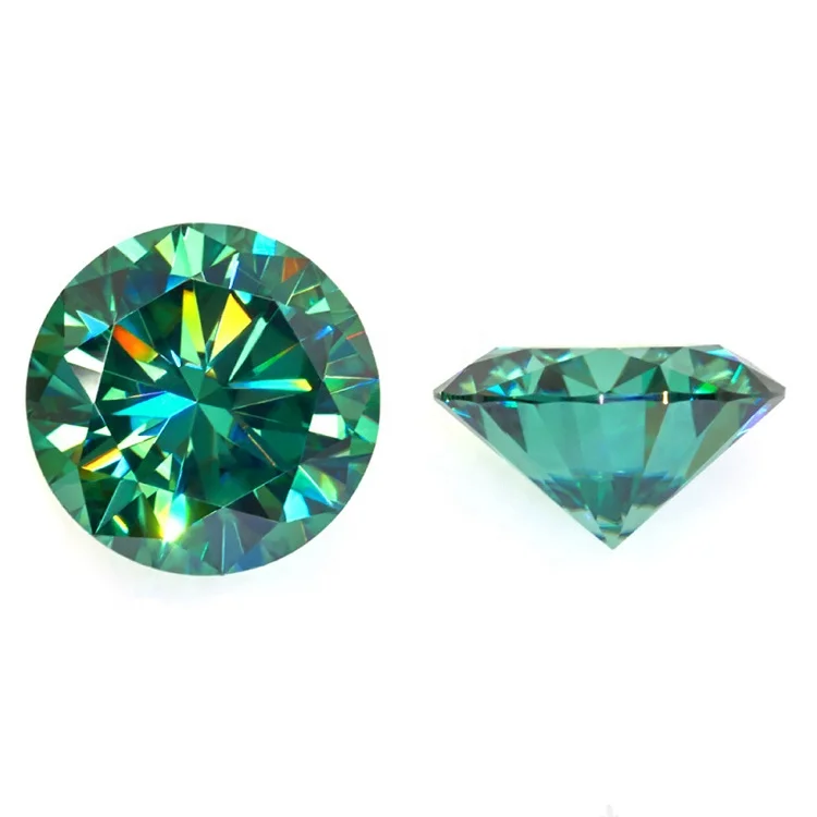 

hot selling color light green moissanite diamond Wholesale Price Round Brilliant Cut lab grown loose Green Moissanite