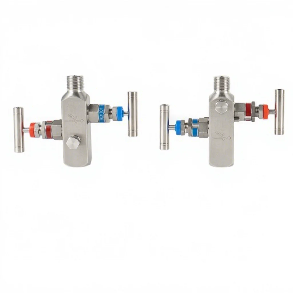 SS316 2 Valve Manifolds Remote Mount Valve Manifolds Two Way Valve Manifolds