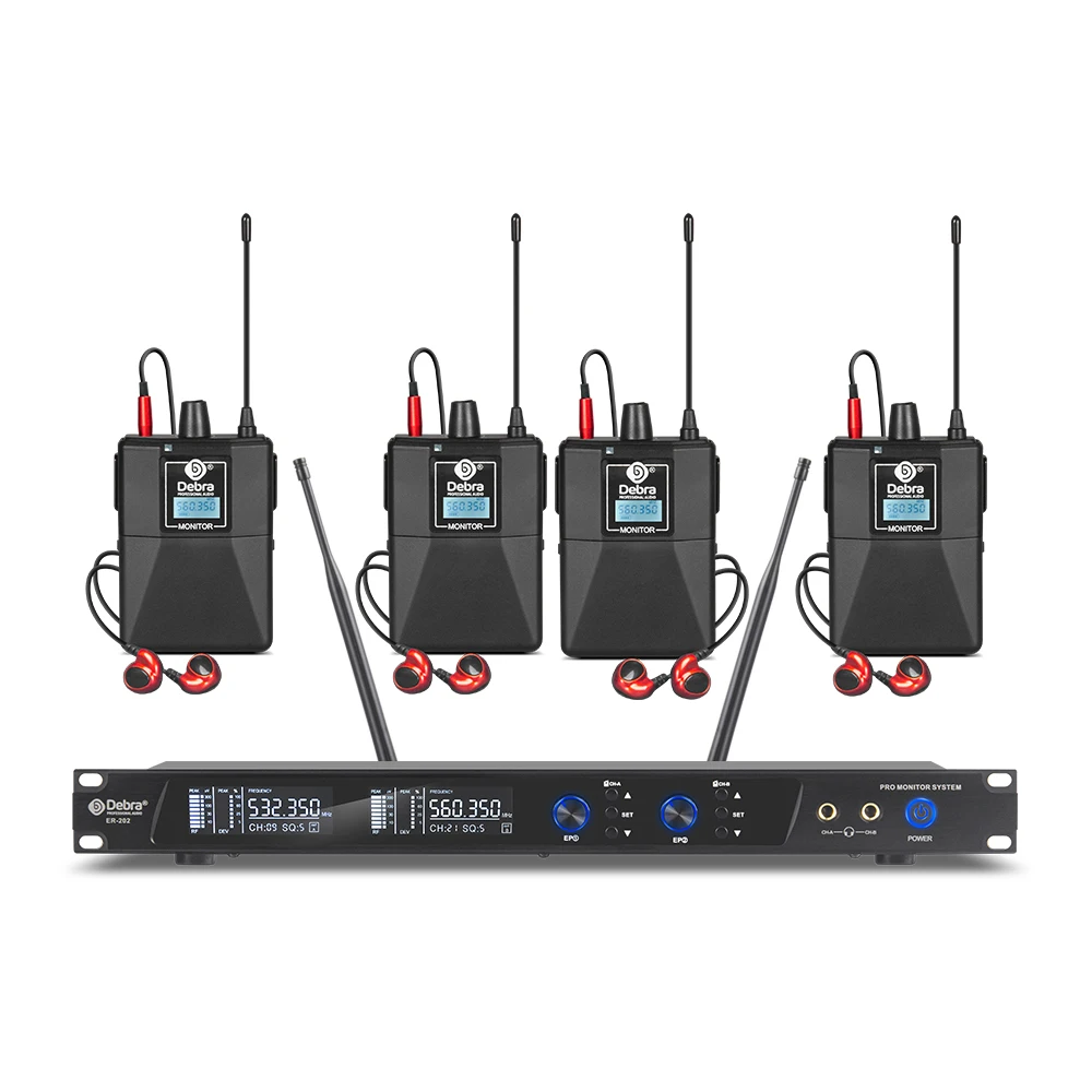 

Debra Audio ER-202 Professional in-ear monitor headphone Wireless system with BT5.0 XLR for stage singing studio recording