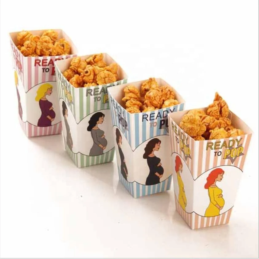 

Free Shipping 100pcs/lot Party Supplies Popcorn box candy packing box for Chicken rice flower, As picture